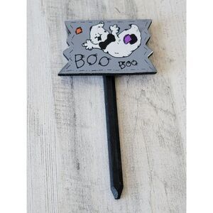 Boo Boo Ghost mini wooden Halloween lawn stake sign